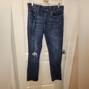Lucky Brand Mens 121 Slim Distressed Straight Leg Size 32 X 30